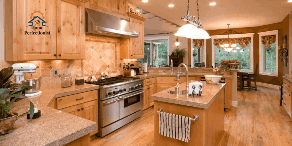 Knotty hickory cabinets